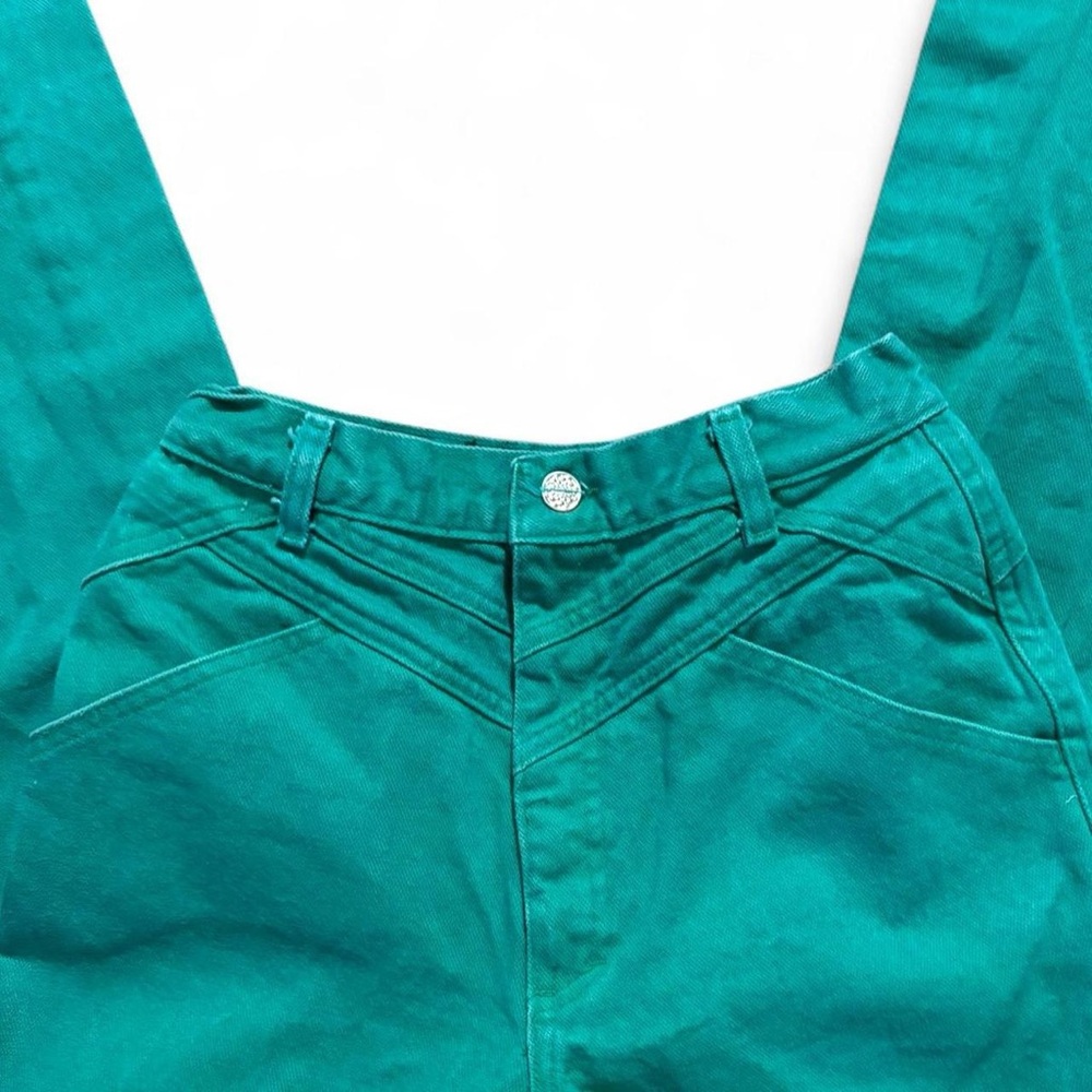 High Rise Teal Jeans